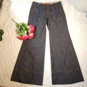 Anthro Level 99 Wide Flare Trouser Pant Jeans Wom